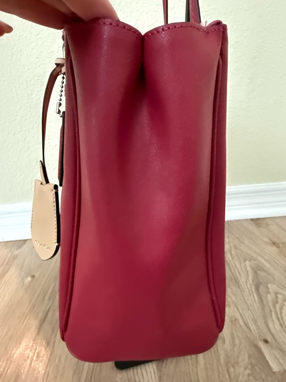 Coach Peyton Leather Tote – Magenta - Picture 5 of 15